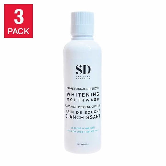 Spa Dent Natural Advanced Whitening Coconut & Sea Salt Mouthwash 3 pack