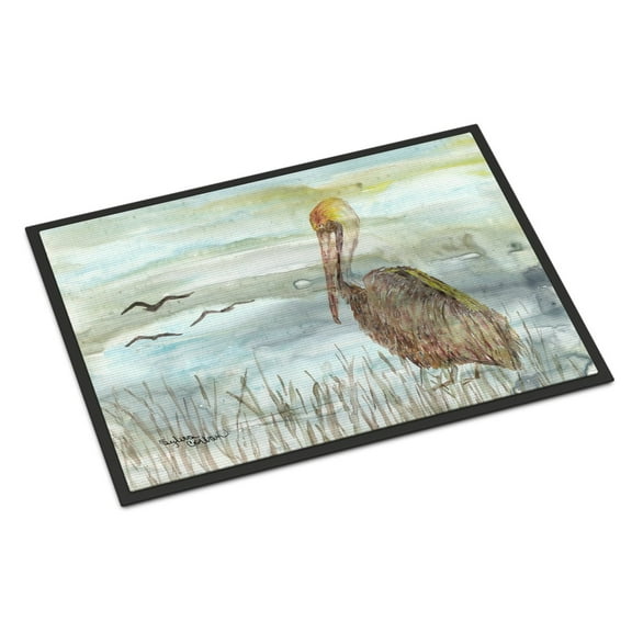 Brown Pelican Watercolor Doormat 24x36