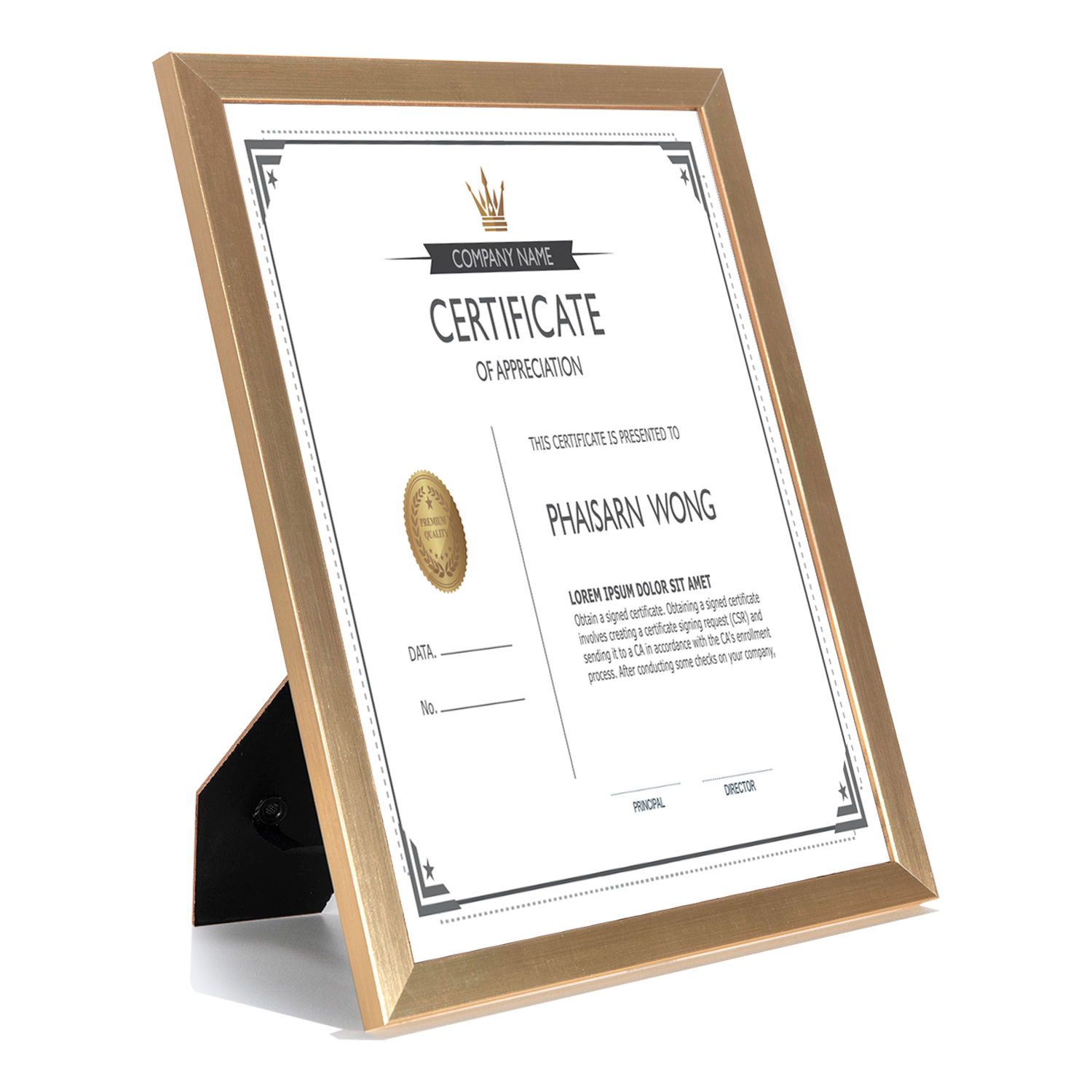 Scholartree 7 PACK 8.5x11 Picture Frame, Award Certificate Diploma Document Bulk 8.5 by 11 College Frames, Wall or Tabletop, Gold