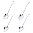 thumbnail image 1 of 2/4/10 Pcs Stainless Steel Shovel Shape Spoon Pointed Spoon Coffee Tea Sugar Stirring Spoon Cake Dessert Spoon, Cat Dog Food Scooping The Wet Food, 1 of 7