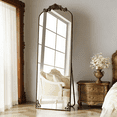 thumbnail image 2 of Puremirror 64"x 21" Vintage Arched Full Length Mirror Wall-Mounted Floor Mirror with Metal Frame, Antique Bronze, 2 of 7