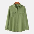 thumbnail image 2 of LYXSSBYX Mens Shirts Long Sleeve Clearance Men's Fashion Autumn and Winter Stand Collar Long Sleeve Solid Color Cotton Linen Shirt Top, 2 of 8