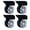 large black, variant on Heavy Duty Luggage Wheel Replacement Mute Trolley Casters 360 Degree Suitcase Rubber Wheels 60x12mm 4pcs/Set