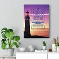 thumbnail image 5 of Scripture Walls  Be Strong and of a Good Courage Deuteronomy 31:6 Lighthouse Bible Verse Canvas Christian Wall Art Ready to Hang Unframed, 5 of 9