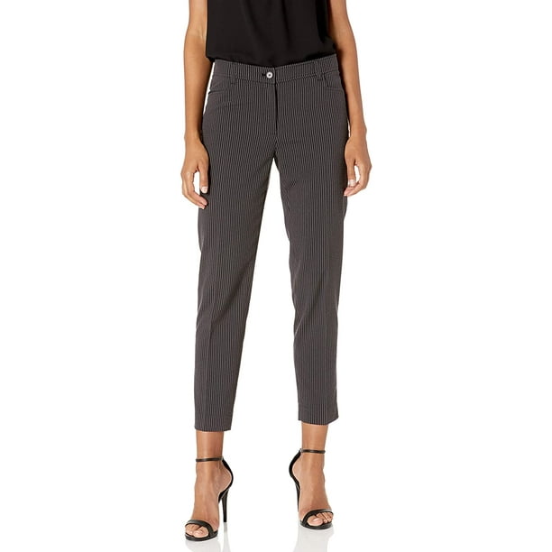 Anne Klein Pants - Women's Pants Seersucker Slim Striped Ankle 4 - Walmart.com - Walmart.com