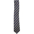 thumbnail image 1 of Altea Milano Men's Blue And Gold Horizontal Silk Stripe Necktie - One Size, 1 of 1