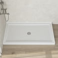 thumbnail image 2 of DV-1SB0105 60''W Shower Base in White with Single Threshold Shower Pan, Non-slip Design, 2 of 11