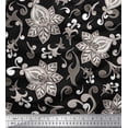 thumbnail image 1 of Soimoi Poly Georgette Fabric Swirls & Floral Artistic Print Fabric by The Yard 52 Inch Wide, 1 of 1