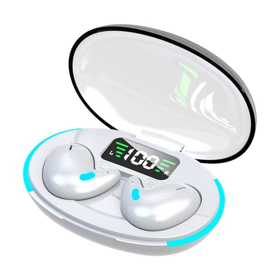 Herrnalise Pebbles Wireless Earbuds - Bluetooth 5.2 Low Profile in Ear Lightweight Headphones with Headset Microphone & Call Noise Reduction for Gym/Workouts/Sports and Gaming