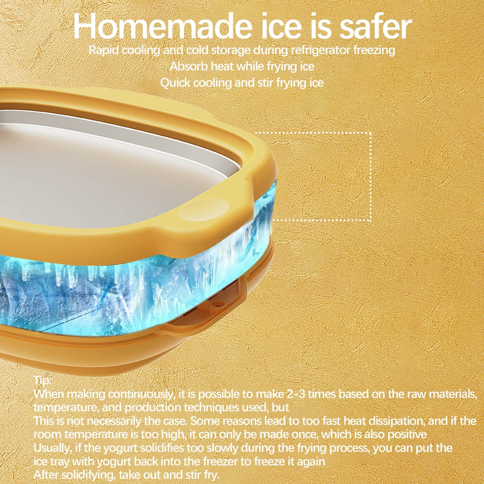 304 Stainless Steel Homemade Stir Fry Ice Maker Stir Fry Ice Tray Multi-purpose Stir Fry Yogurt Stir Fry Ice Cream And Stir Fry Ice Maker