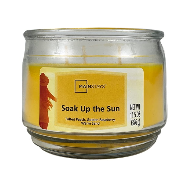 Mainstays Soak Up the Sun Scented 3-Wick Glass Jar Candle, 11.5 oz.