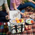 thumbnail image 5 of FORMRS Insulated Cooler Bag 24 Cans Capacity Soft Leakproof Lunch Box with Side Pockets, Retro Colorful Flowers, 5 of 7