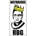 thumbnail image 1 of Ruth Bader Ginsburg Sticker - RBG Notorious, Orignal Artwork Vinyl - Decal Sticker - 2.75" x 6", 1 of 1