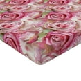 thumbnail image 4 of Ambesonne Watercolor Floral Fitted Sheet, Greenery Leaves, Full Size, Rose Pistachio Green, 4 of 5