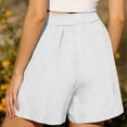 thumbnail image 6 of GUACER Shorts for Women Elastic Waisted Pleated Dressy Shorts with Pockets Casual Loose Wide Leg Shorts, 6 of 7