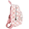 thumbnail image 5 of Jessica Simpson Mini Plush Checkered Backpack for Women for Going Out, Work, Commuting & Traveling in Peach Checkered Plush, 5 of 11