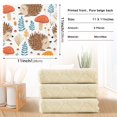 thumbnail image 3 of 6 Packs Cute Hedgehog Mushroom Leaf Kitchen Dish Towels Soft Absorbent Dish Cloths 11"x11", 3 of 9