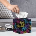 thumbnail image 6 of Tissue Graffiti Art Box Cover Holder, Square by Xecao - Leather Decorative Organizer for Tabletop, Bathroom, Car, Office, 6 of 8