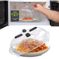 thumbnail image 6 of Magnetic Splatter Cover, 12-Inch Clear -Free Food Lid, Vented Plate Guard with Steam Vents, Anti-Splash Microwave Lid, Dishwasher Safe, Space-Saving Magnetic Storage - Black, 2 Pack, 6 of 9