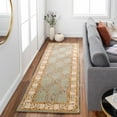 thumbnail image 6 of BoutiqueRugs Stringer Traditional Area Rug - Sage, Beige, Dark Brown - 9'9" Square, 6 of 18