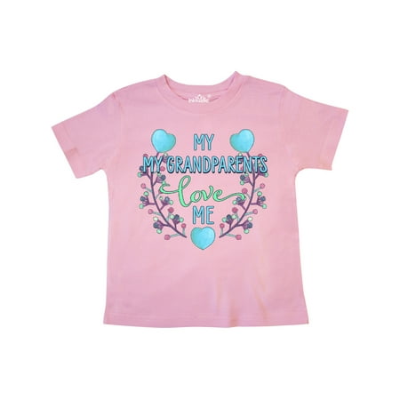

Inktastic My Grandparents Love me- painted flowers and hearts Gift Toddler Boy or Toddler Girl T-Shirt