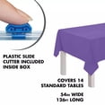 thumbnail image 2 of Amscan Rectangle Plastic Reusable Table Cover Roll with Slide Cutter, Purple, 54 x 126-ft, 2 of 6