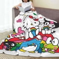 thumbnail image 3 of Lsque Sanrio Pattern Fuzzy Fleece Throw Blanket Extra Large,Super Soft,Fluffy and Warm Blankets for Couch,Bed,All Season Use (40"x30"), 3 of 7