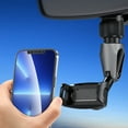thumbnail image 3 of Ckraxd Car Rearview Mirror Universal Clip Mount Holder Phone Stand for Navigation Multi-Function Use 360° Rotation Compatible with 3.5-7.2 inch Devices, 3 of 9