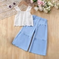 thumbnail image 2 of Baby Girl Summer Short Set Female Cute T-Shirt Shorts 2pcs Clothes Outfits Girls Summer Set 2-10 Years,7-8 Years, 2 of 8