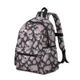 thumbnail image 2 of Skull and Butterfly Gothic Pattern Backpack for School, Cute School Bag with Adjustable Shoulder Straps and Padded Back, 13.4"x11"x4.7", 2 of 5
