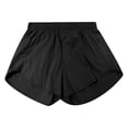 thumbnail image 4 of Women Summer Athletic Shorts with Pockets Side Zipper High Slit Elastic Waistband Casual Running Workout Sportswear for Daily WearBlackM, 4 of 4