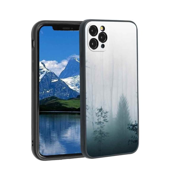 Foggy-Forest-jpg Phone Case, Degined for iPhone 11 Pro Case Men Women, Flexible Silicone Shockproof Case for iPhone 11 Pro