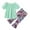 Green, variant on Esaierr 2PCS Girls Summer Clothes Outfits for Kids Toddler,Baby Short Sleeve T-Shirt Tops + Print Flared Trousers Set Cartoon Breathable Soft Set for 1-6Years