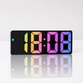 thumbnail image 3 of Reloj Electrónico LED de Caracteres Grandes, Despertador de Mesita de Noche, Reloj de Pantalla Grande Colorido, Color Negro, 3 of 5