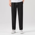 thumbnail image 2 of PuLe Men's Pants Mens High Waisted Pants Lounge Relaxed Fit Athletic Travel Hiking Pant Casual Fashion Hiking Lounge Solid Pant, 2 of 9