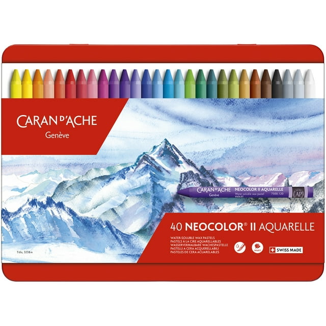 Caran D'Ache NeoColor II Water Soluble Wax Pastel Set 40/Pkg7500340