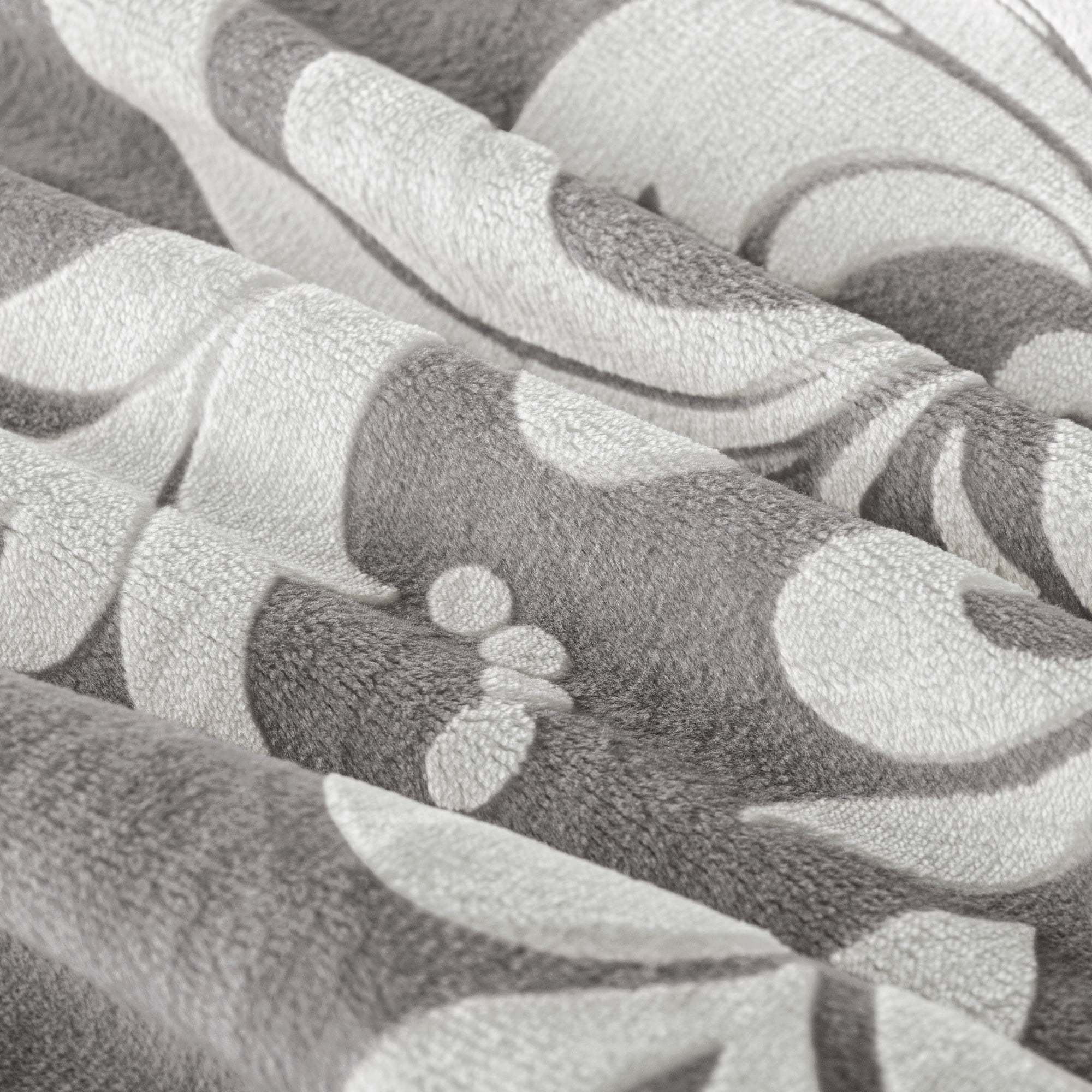 Exclusivo Mezcla Luxury Fuzzy Queen Comforter Set, 3 Pieces Boho Soft Warm Grey Comforters, Reversible Flannel Fluffy Bedding Comforter Sets for All Seasons