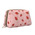 thumbnail image 2 of Xecao Strawberry Print Fashion Makeup PVC Bag Large Capacity Travel Cosmetic Bag for Women Organizer Toiletry Clutch, 2 of 8