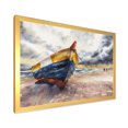 thumbnail image 2 of Designart 'Wooden Boat On The Baltic Shores At Evening Glow' Nautical & Coastal Framed Art Print, 2 of 4