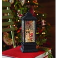 thumbnail image 4 of RAZ Imports 04560 - 11" Battery Operated Black Holiday Glitter Santa and Snowman Lantern with Timer (Batteries not Included) (11" SANTA AND SNOWMAN LIGHTED WATER 3700778), 4 of 4