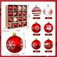 thumbnail image 4 of HadinEEon Christmas Ornaments Set, 16pcs Christmas Balls for Xmas Tree Decoration, 2.36 Inch Xmas Hanging Decor, Red and White, 4 of 6