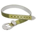 thumbnail image 2 of Snap On Western Cowgirl Alligator Rhinestone Strip Leather Belt, 2 of 2