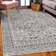 thumbnail image 3 of Floral Art Decorative Rug, Pastel Design Bohemian Nature Art of Vintage Leaves and Flowers, Quality Carpet for Bedroom Dorm and Living Room, 6 Sizes, Taupe Grey, by Ambesonne, 3 of 4