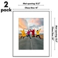 thumbnail image 4 of Americanflat 16x20 Front Loading Picture Frame with Shatter-Resistant Glass with 11x14 Mat 2 Pack Wall - Black, 4 of 7