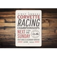thumbnail image 1 of Corvette Racing Championship Novelty Sign, Metal Wall Decor - 10x14 inches, 1 of 4