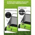 thumbnail image 2 of 26 in Push Lawn Sweeper,Leaf & Grass Collector with Large Capacity 7 ft³ Mesh Collection Bag, 4 Spinning Brushes for Grass Clippings, Leaves & Debris, 2 of 7