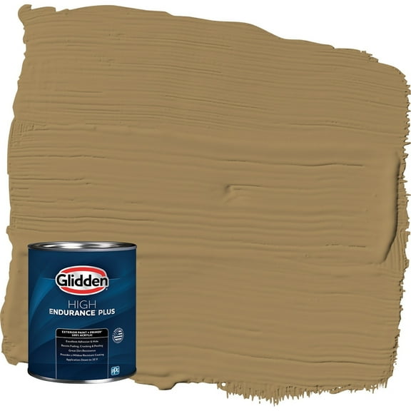 Glidden HEP Timber Beam / Brown Semi-Gloss Exterior Paint with Primer, 1 Quart