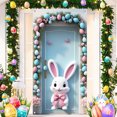 thumbnail image 2 of Darzheoy Happy Easter Door Cover Decoration Easter Eggs Bunny Theme Banner Welcome Spring Outdoor Indoor Backdrop for Party Decorations Supplies, 2 of 9