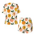 thumbnail image 5 of Picia Peach1 Pajamas Sets for Women Soft Short-Sleeved Pjs with Lounge Shorts Two Piece Sleepwear-Large, 5 of 9