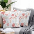 thumbnail image 3 of Outdoor Pillow Cover Red Starfish Set of 2 Waterproof Throw Pillowcases Shell Coral Marine Life Decorative Patio Furniture Pillows for Couch Garden Indoor & Outdoor Use, 3 of 9
